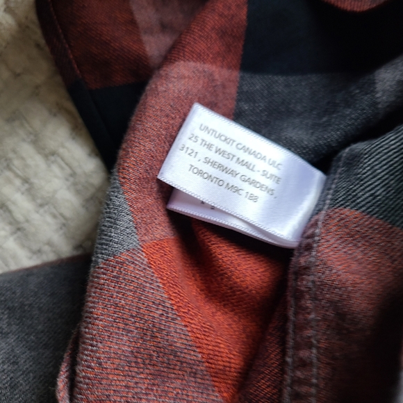 Untuckit Men's Longs Sleeve Fannel Shirt Plaid Size 2XL - Picture 2 of 10